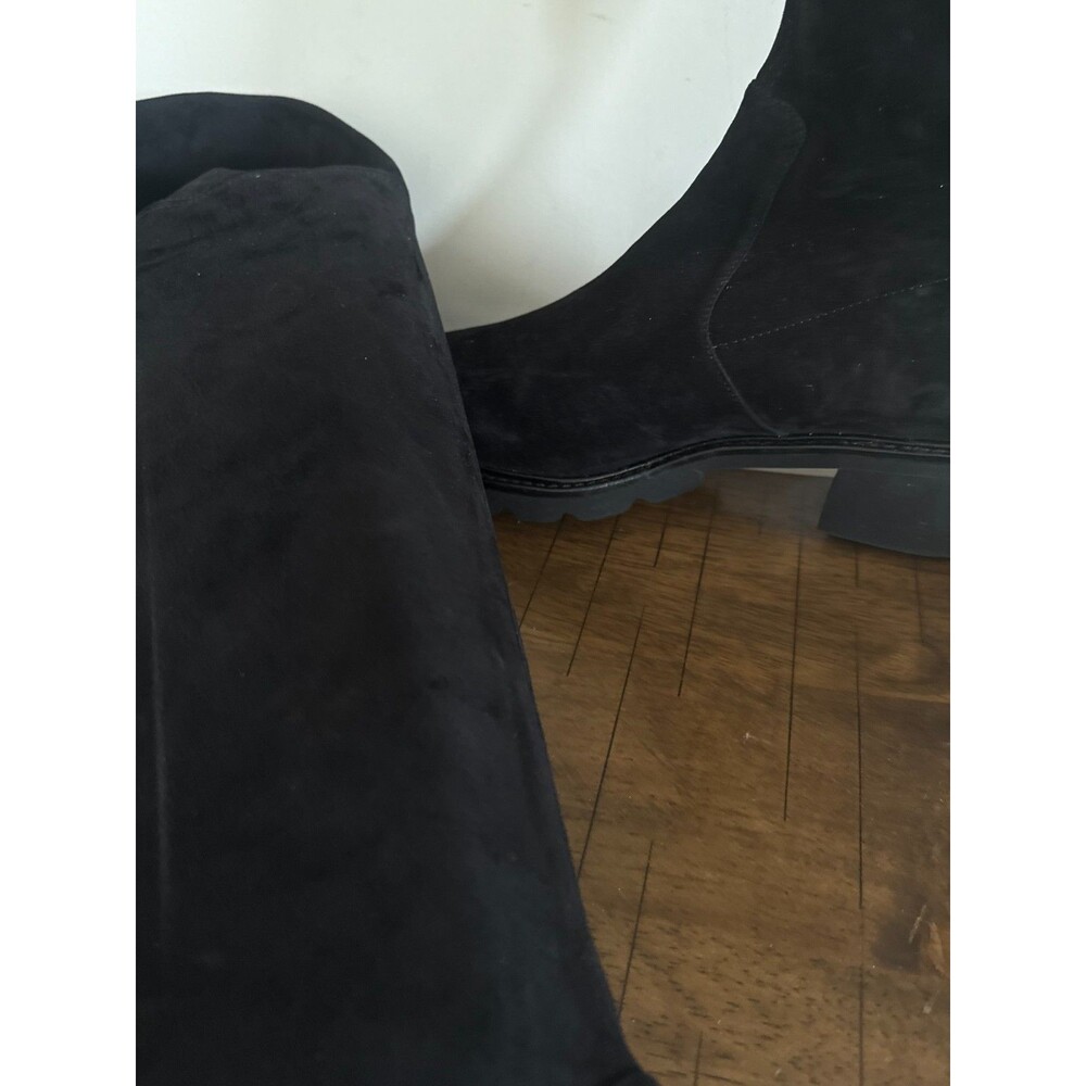 Stuart Weitzman Black Suede Over The Knee Thigh High Boots 9M Made Spain - Picture 10 of 14